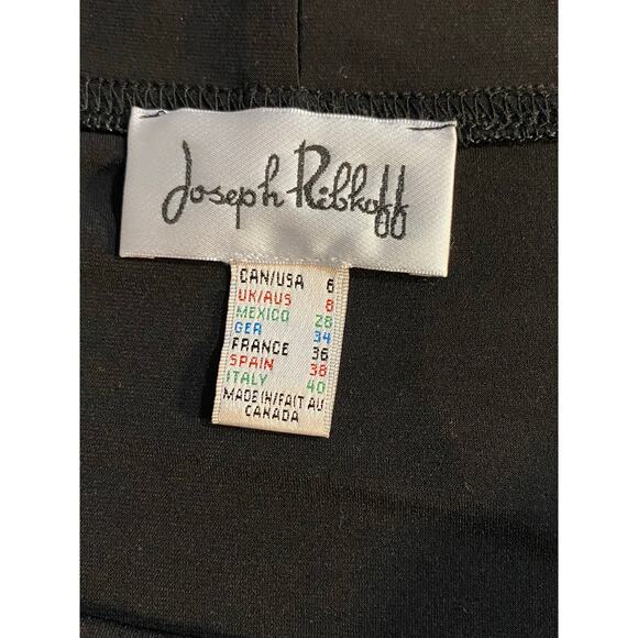 STUNNING JOSEPH RIBKOFF Black Off Shoulder Balloon Sleeve LBD Dress Sz 6 Evening - Picture 6 of 7